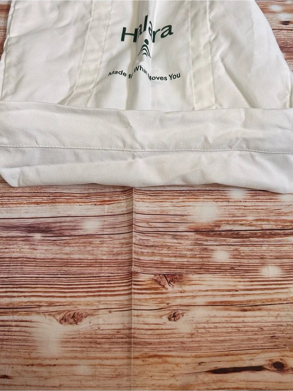 Halara White Logo Green Letter Print Casual Canvas Tote Bag NWT